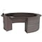 Linea Italia Reception Desk 11.1 ft D X 46 in H, 11.8 ft W X Thermofused Laminate, Mocha ZUT299 - alternate 6